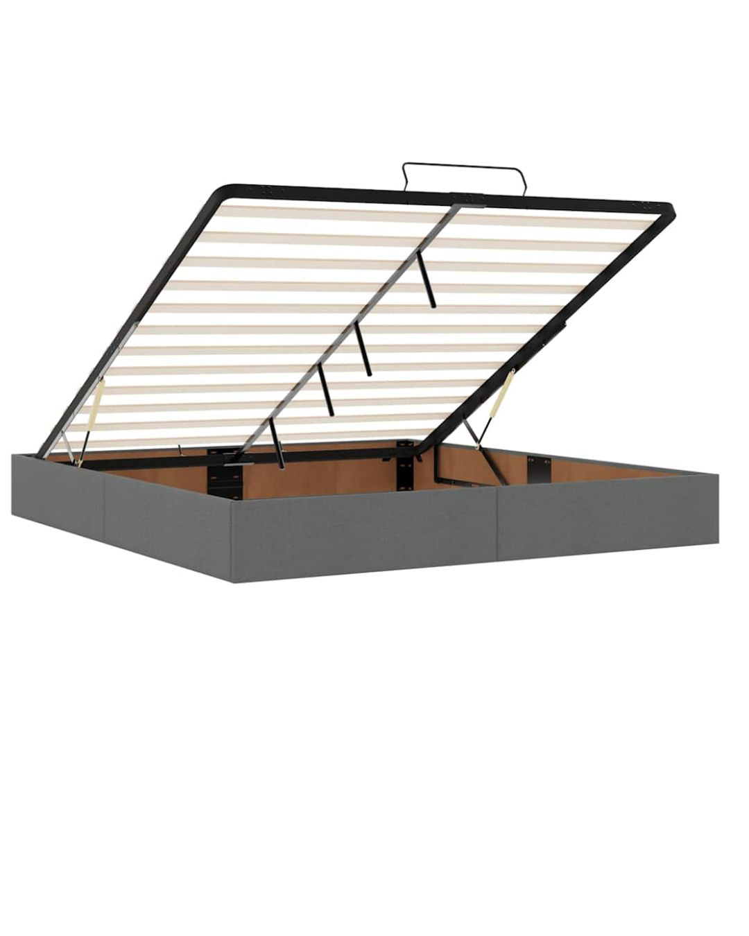 Lit coffre en tissu avec LED et matelas inclus