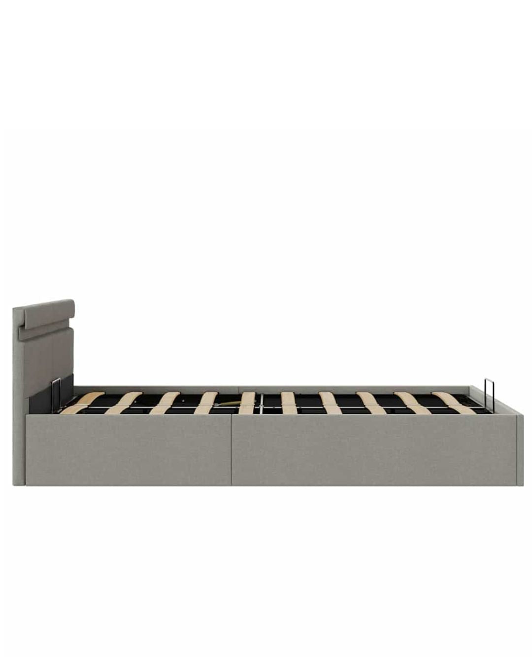 Lit coffre en tissu avec LED et ouverture hydraulique