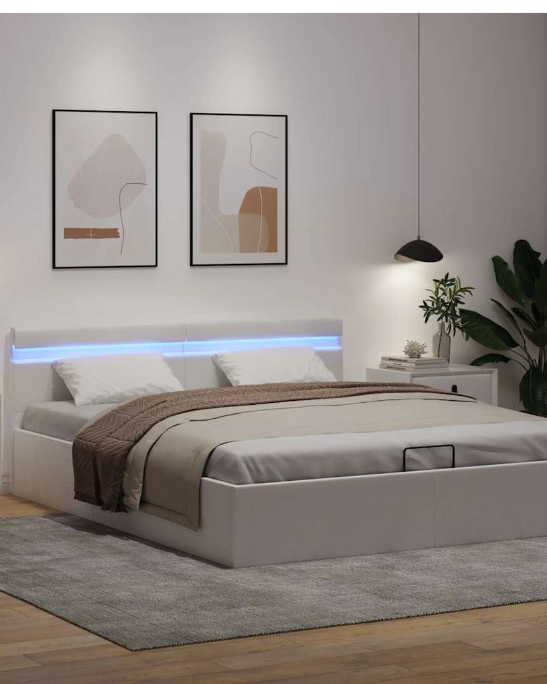 Lit coffre LED hydraulique