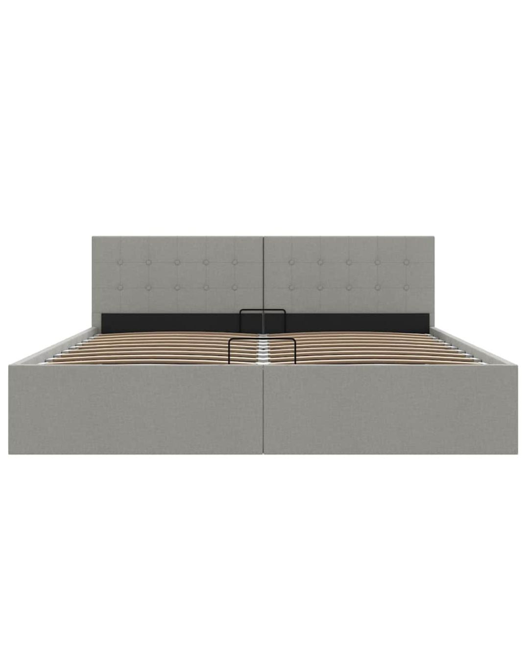 Lit coffre hydraulique tissu