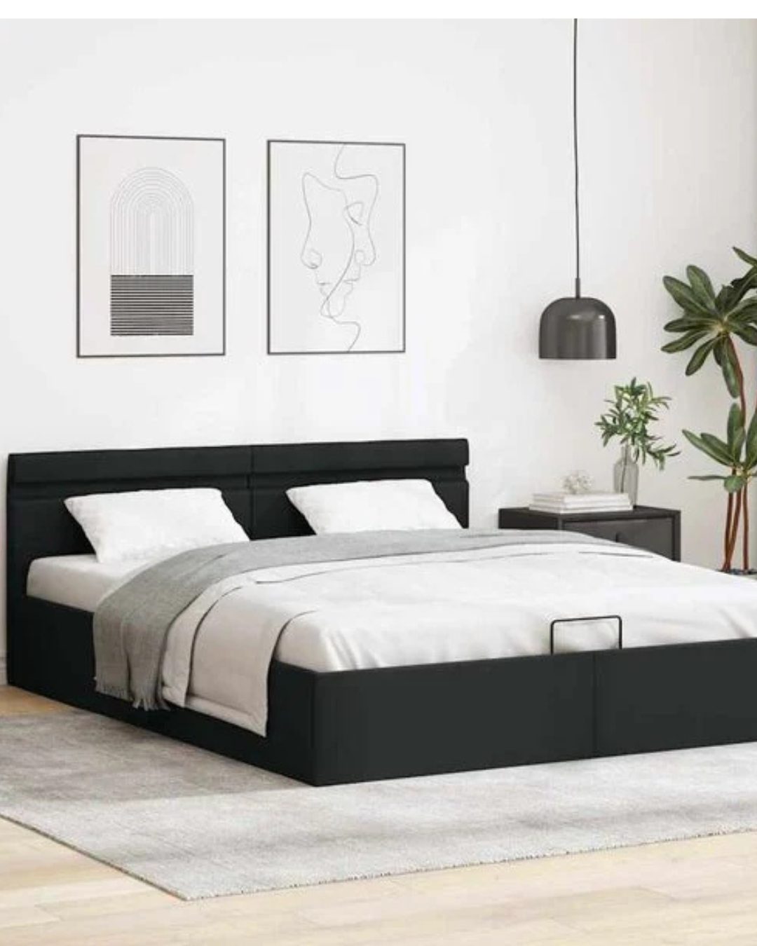 Lit coffre LED hydraulique