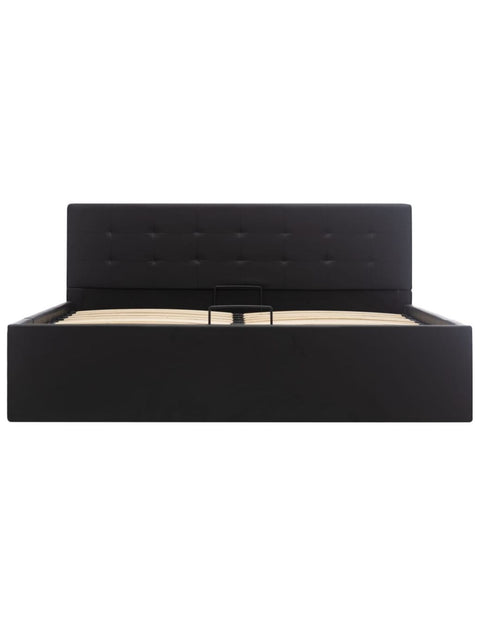 Lit coffre hydraulique simili cuir