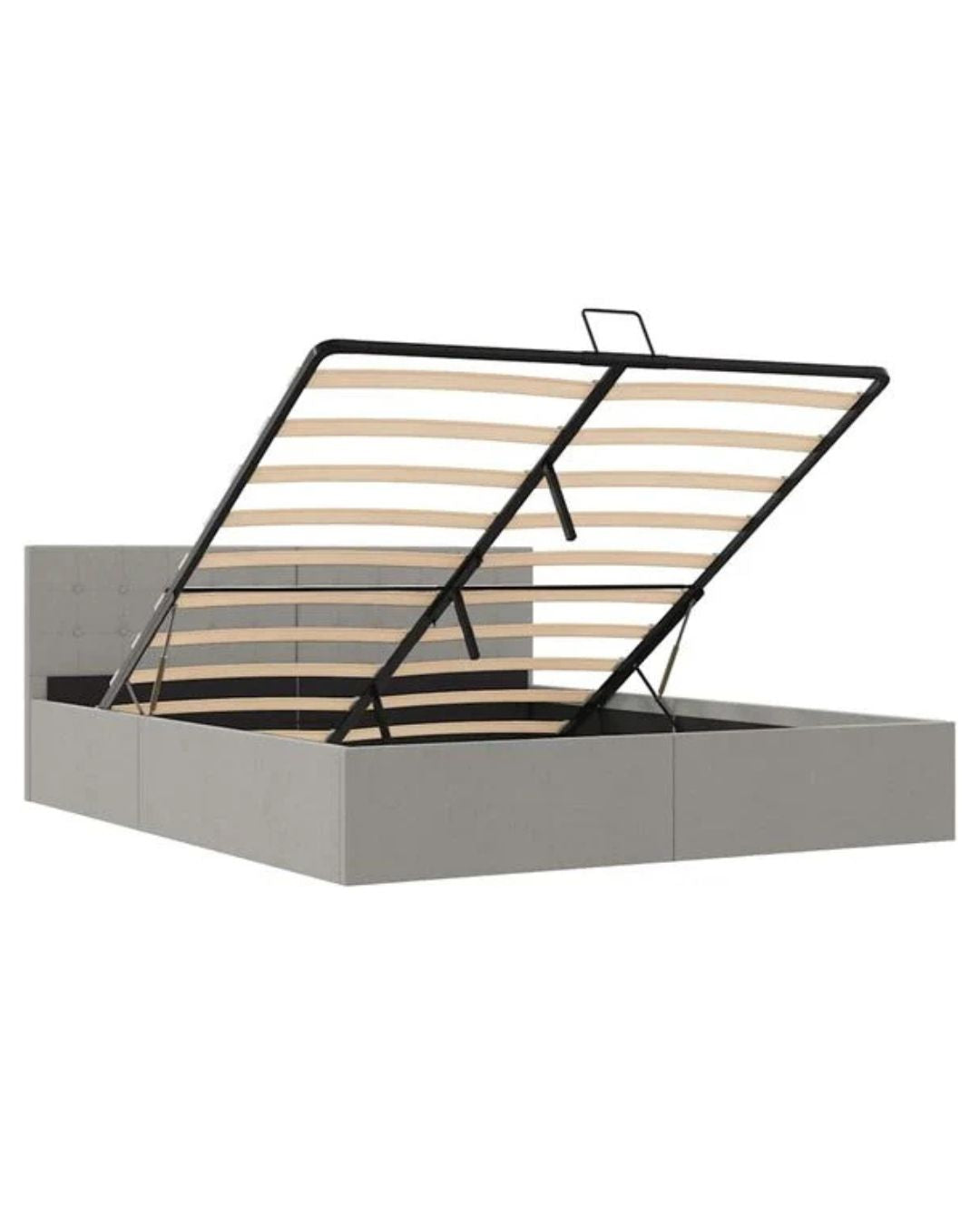 Lit coffre hydraulique tissu